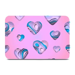 Hearts Pattern Love Background Plate Mats by Ravend