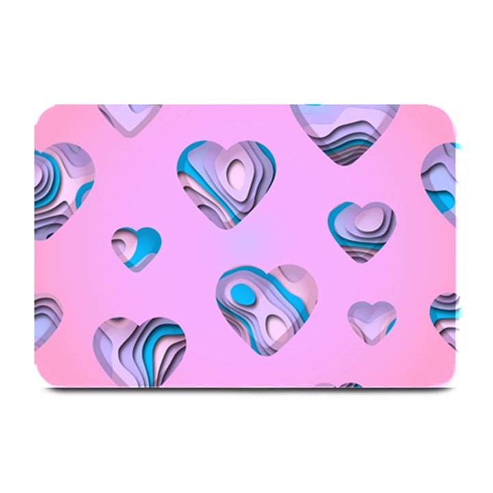 Hearts Pattern Love Background Plate Mats