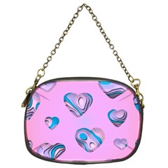 Hearts Pattern Love Background Chain Purse (two Sides) by Ravend