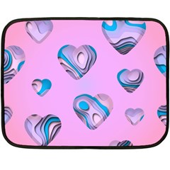 Hearts Pattern Love Background Two Sides Fleece Blanket (mini) by Ravend