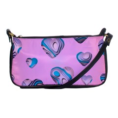 Hearts Pattern Love Background Shoulder Clutch Bag by Ravend