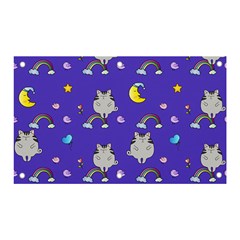 Cat Texture Pattern Seamless Rainbow Banner And Sign 5  X 3 