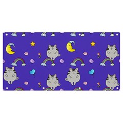 Cat Texture Pattern Seamless Rainbow Banner And Sign 8  X 4  by Ravend