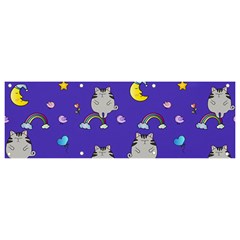 Cat Texture Pattern Seamless Rainbow Banner And Sign 9  X 3  by Ravend