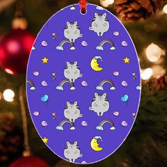 Cat Texture Pattern Seamless Rainbow Uv Print Acrylic Ornament Oval by Ravend