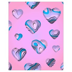 Hearts Pattern Love Background Drawstring Bag (small) by Ravend