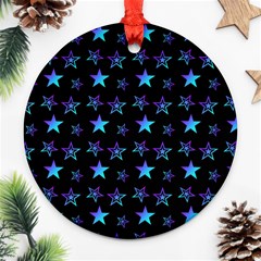 Background Stars Seamless Wallpaper Ornament (round) by Ravend