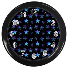 Background Stars Seamless Wallpaper Wall Clock (black) by Ravend