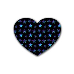 Background Stars Seamless Wallpaper Rubber Coaster (heart) by Ravend