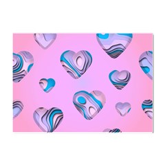 Hearts Pattern Love Background Crystal Sticker (a4) by Ravend