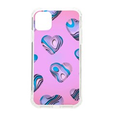 Hearts Pattern Love Background Iphone 11 Tpu Uv Print Case by Ravend