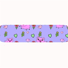 Flower Pink Pig Piggy Seamless Large Bar Mat by Ravend