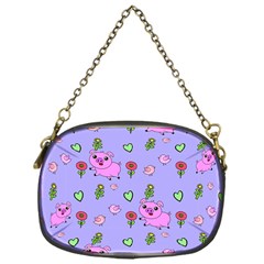 Flower Pink Pig Piggy Seamless Chain Purse (one Side) by Ravend