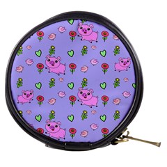 Flower Pink Pig Piggy Seamless Mini Makeup Bag by Ravend