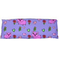 Flower Pink Pig Piggy Seamless Body Pillow Case (dakimakura) by Ravend