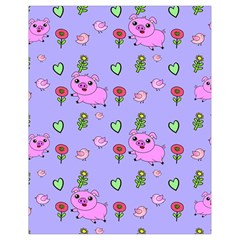 Flower Pink Pig Piggy Seamless Drawstring Bag (small) by Ravend