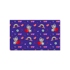 Rabbit Hearts Texture Seamless Pattern Sticker Rectangular (100 Pack) by Ravend