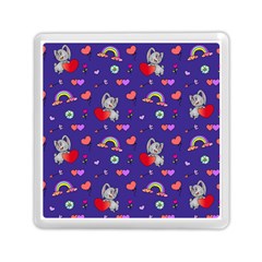 Rabbit Hearts Texture Seamless Pattern Memory Card Reader (square) by Ravend