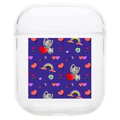 Rabbit Hearts Texture Seamless Pattern Soft Tpu Airpods 1/2 Case by Ravend