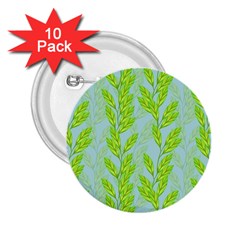 Background Leaves Branch Seamless 2 25  Buttons (10 Pack)  by Ravend