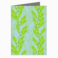 Background Leaves Branch Seamless Greeting Card by Ravend