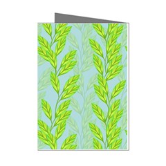 Background Leaves Branch Seamless Mini Greeting Cards (pkg Of 8)