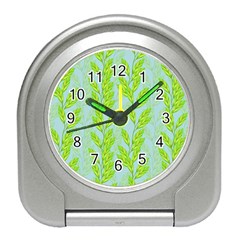 Background Leaves Branch Seamless Travel Alarm Clock by Ravend