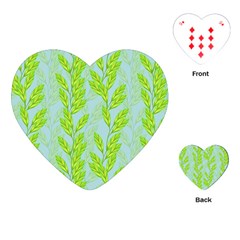 Background Leaves Branch Seamless Playing Cards Single Design (heart) by Ravend