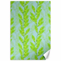 Background Leaves Branch Seamless Canvas 12  X 18  by Ravend