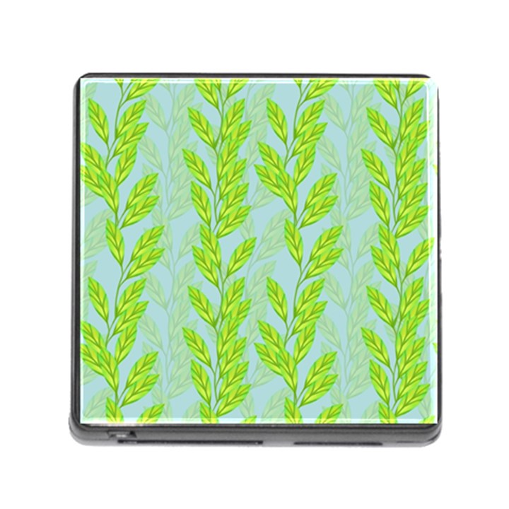 Background Leaves Branch Seamless Memory Card Reader (Square 5 Slot)