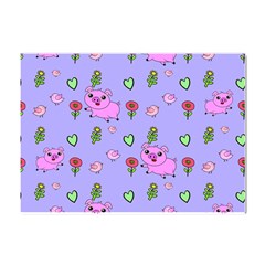 Flower Pink Pig Piggy Seamless Crystal Sticker (a4) by Ravend