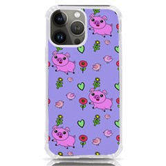 Flower Pink Pig Piggy Seamless Iphone 13 Pro Max Tpu Uv Print Case by Ravend