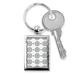 Floral Art Pattern Design Key Chain (rectangle) by Ravend