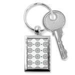 Floral Art Pattern Design Key Chain (Rectangle) Front