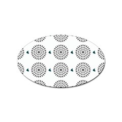 Floral Art Pattern Design Sticker Oval (100 Pack)