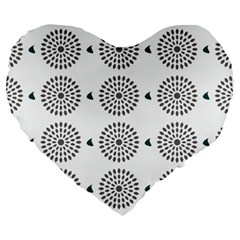 Floral Art Pattern Design Large 19  Premium Heart Shape Cushions by Ravend