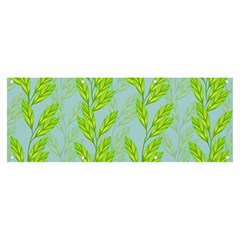 Background Leaves Branch Seamless Banner And Sign 8  X 3  by Ravend