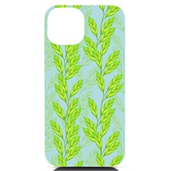 Background Leaves Branch Seamless Iphone 14 Black Uv Print Case by Ravend