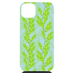 Background Leaves Branch Seamless Iphone 14 Plus Black Uv Print Case by Ravend