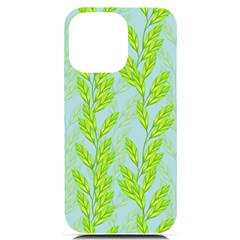 Background Leaves Branch Seamless Iphone 14 Pro Max Black Uv Print Case by Ravend