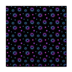 Stars Pattern Art Design Tile Coaster by Ravend