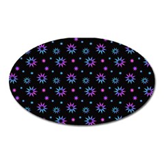 Stars Pattern Art Design Oval Magnet by Ravend