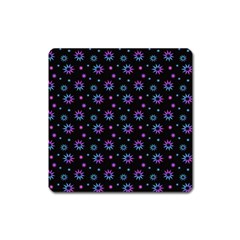 Stars Pattern Art Design Square Magnet by Ravend