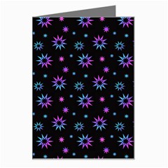 Stars Pattern Art Design Greeting Card by Ravend