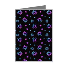 Stars Pattern Art Design Mini Greeting Card by Ravend