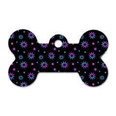 Stars Pattern Art Design Dog Tag Bone (two Sides) by Ravend