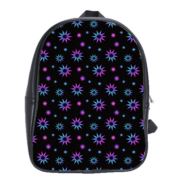 Stars Pattern Art Design School Bag (XL)