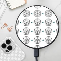 Floral Art Pattern Design Wireless Fast Charger(black) by Ravend