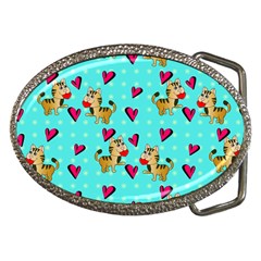 Cat Love Pattern Belt Buckles by Ravend