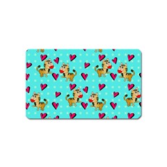 Cat Love Pattern Magnet (name Card) by Ravend